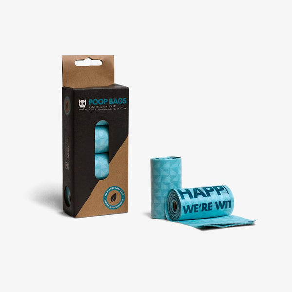 **Double Pack** Plant Based Poop Bags - Blue - Pets Amsterdam